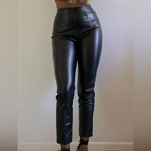 Princess Polly Faux leather pants - style Lyra pants black US4